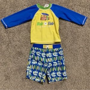 Toddler Boys Swim Shirt and Shorts